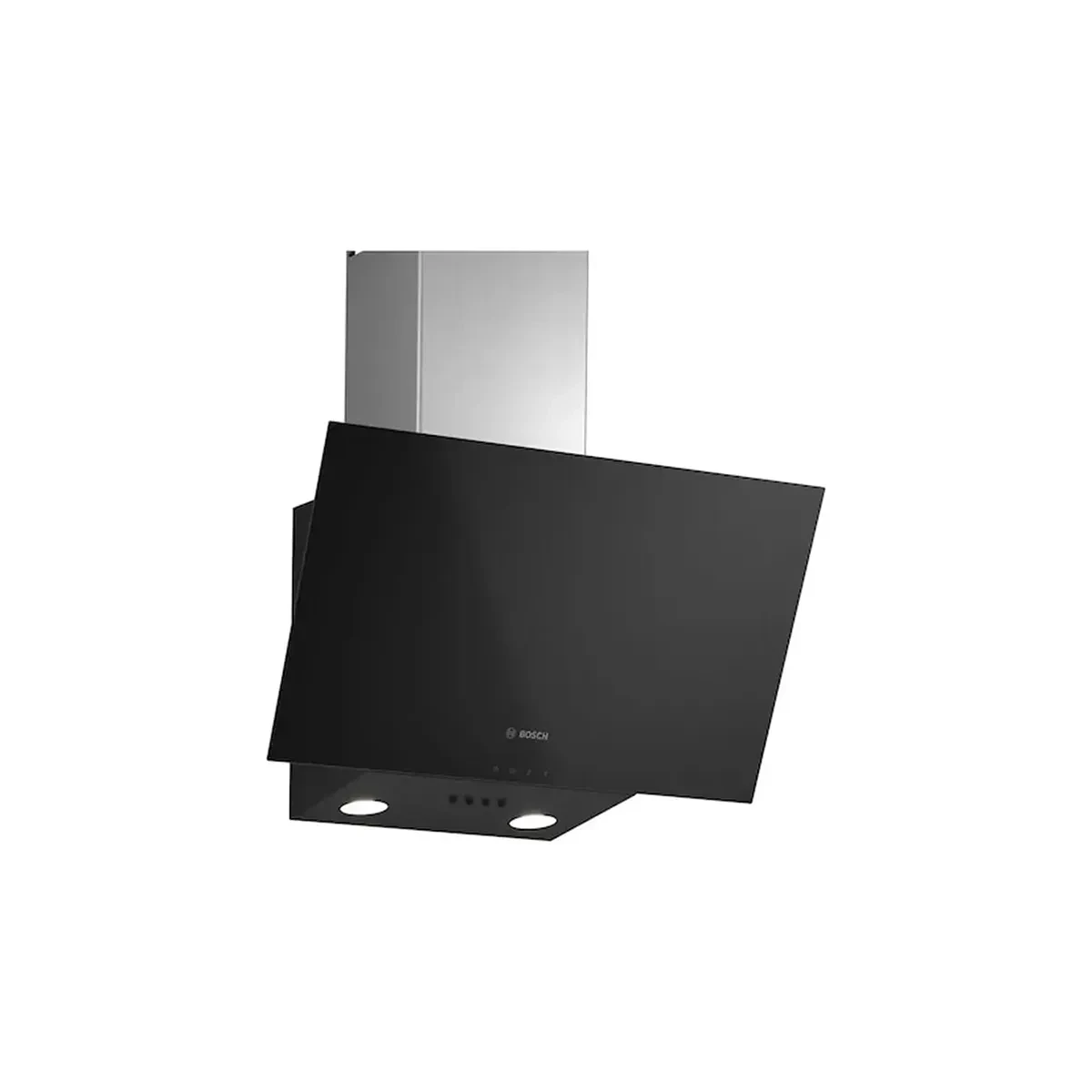Bosch 60cm Inclined Cooker Hood Series 2 Extraction Rate 360 ​​m³/h LED Lighting Black Glass