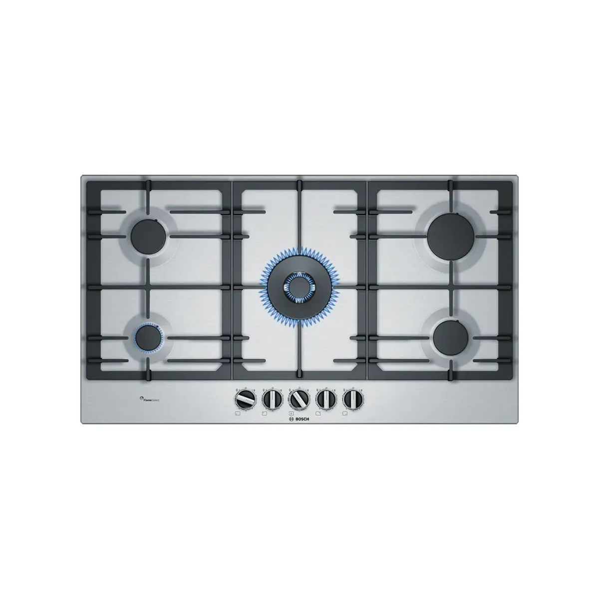 Bosch Built-In Gas Hob 5 Burner 90 cm Stainless Steel
