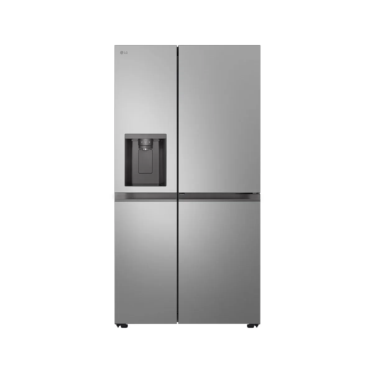 LG-638L- Side by side, Door Cooling, Ice & Water dispenser, Non Plumbing, Internal Micom, Hygiene Fresh+, Platinum silver (GC-J257KLKW) 
