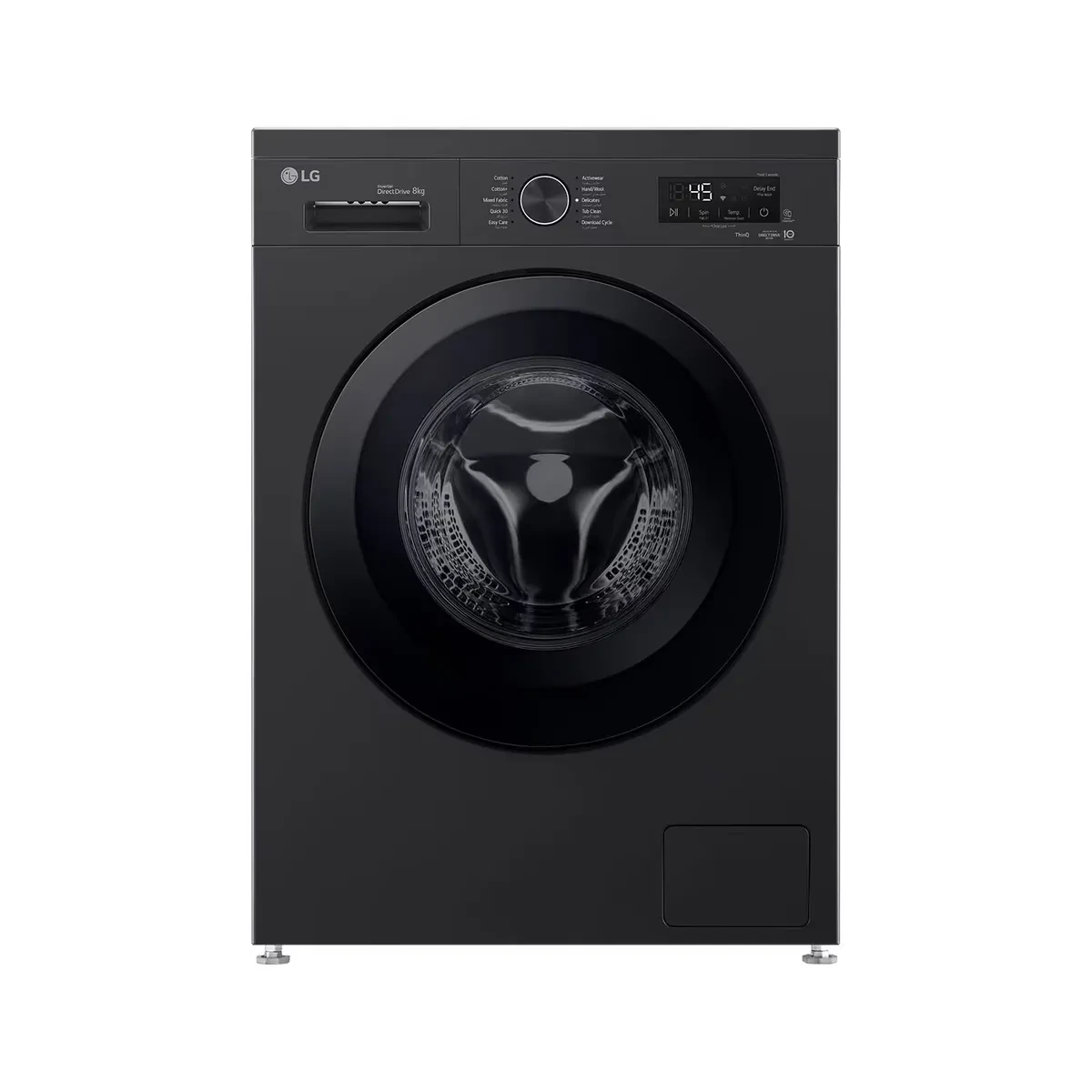 LG - Washing Machine 8 Kg Vivace Washing Machine, Direct Drive Onyx Black