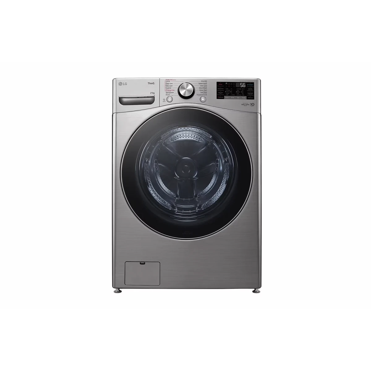 LG - Washing Machine 21 Kg  6 Motion , DD Motor Steam , TurboWash , TurboDry Stai VCM