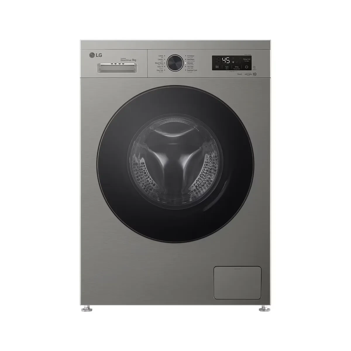 LG - Washing Machine 9 Kg Vivace Washing Machine, Direct Drive Platinum Silver