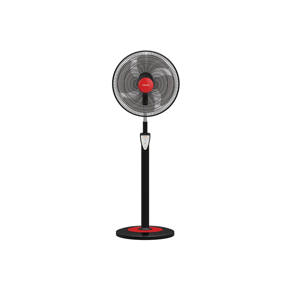 TORNADO Stand Fan 18 Inch, 4 Blades, Remote, Black EFS-95SR