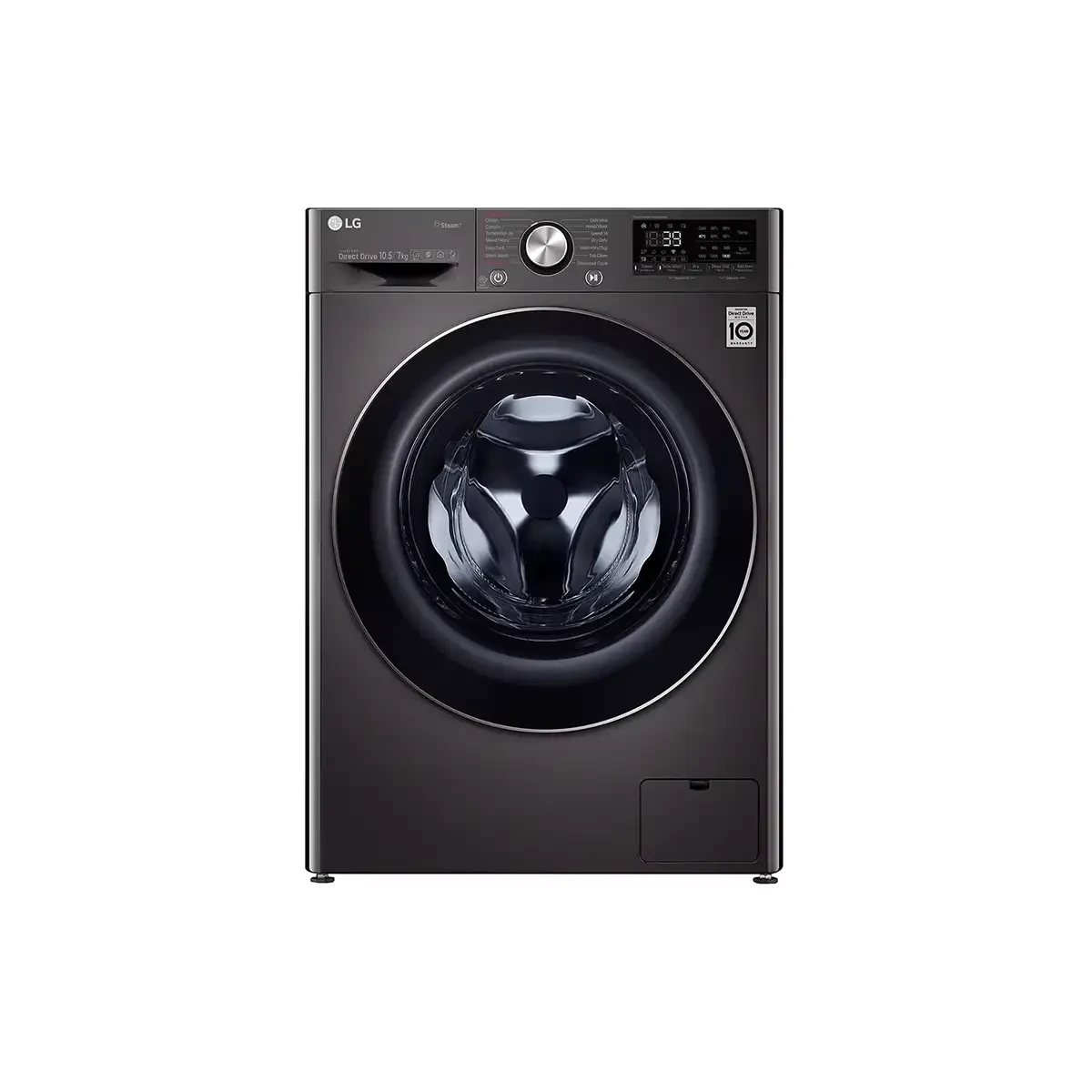 LG - Washing Machine (Direct Drive Motor , 6 motion ,smartWifi, fullSTSDrum -Steam-wsh-Black-glassR