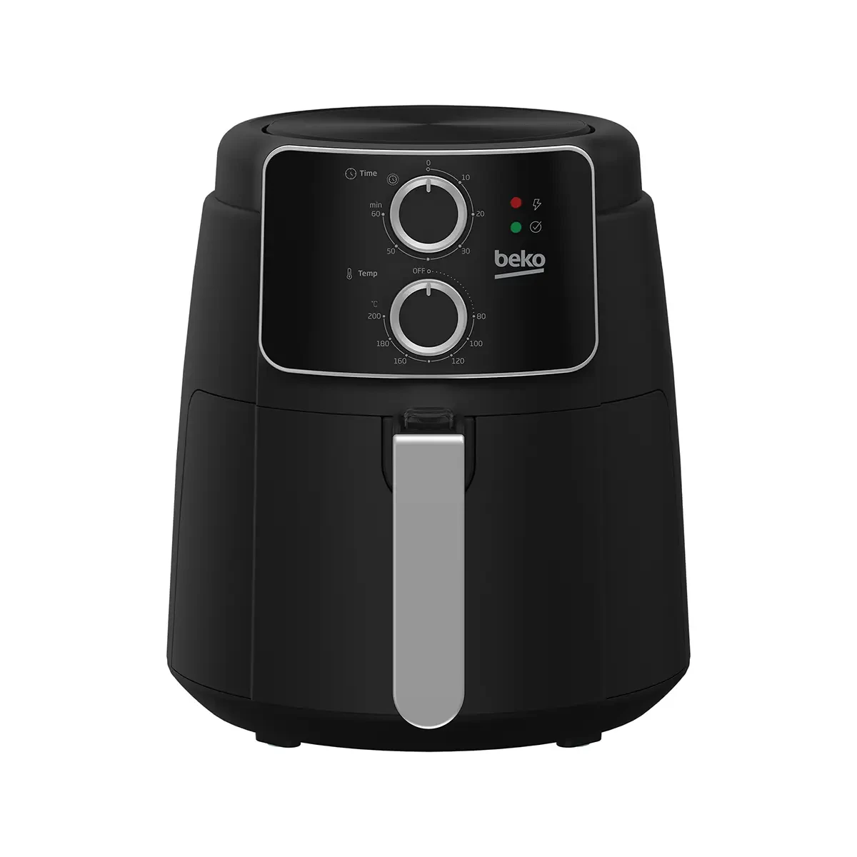 Beko Air Fryer – 4.7L Pot capacity & 3.9L basket capacity – 1500 Watt – Aluminium cooking basket & cooking rack – Memory function without power – Defrost functions