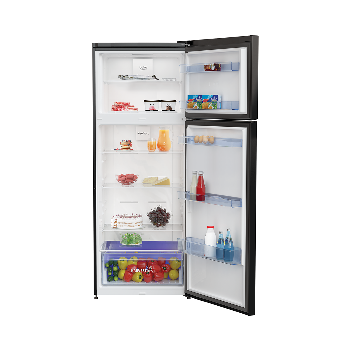 Beko Refrigerator 2 Door 448 lt net 408lt Black (PVC) Nofrost