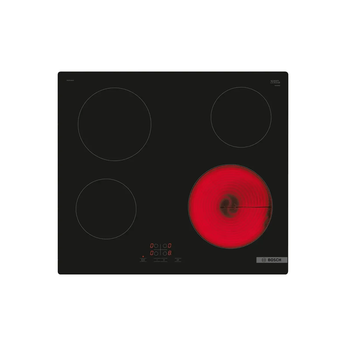 Bosch Series 4 Built-in Electric Hob, 4 Burners, Black