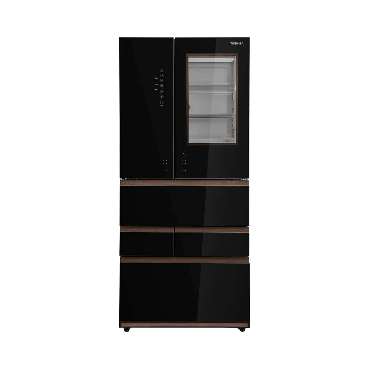 TOSHIBA Fridge, 683 Liters, with Inverter , Mirror Black Glass door GTIN 6221284002106