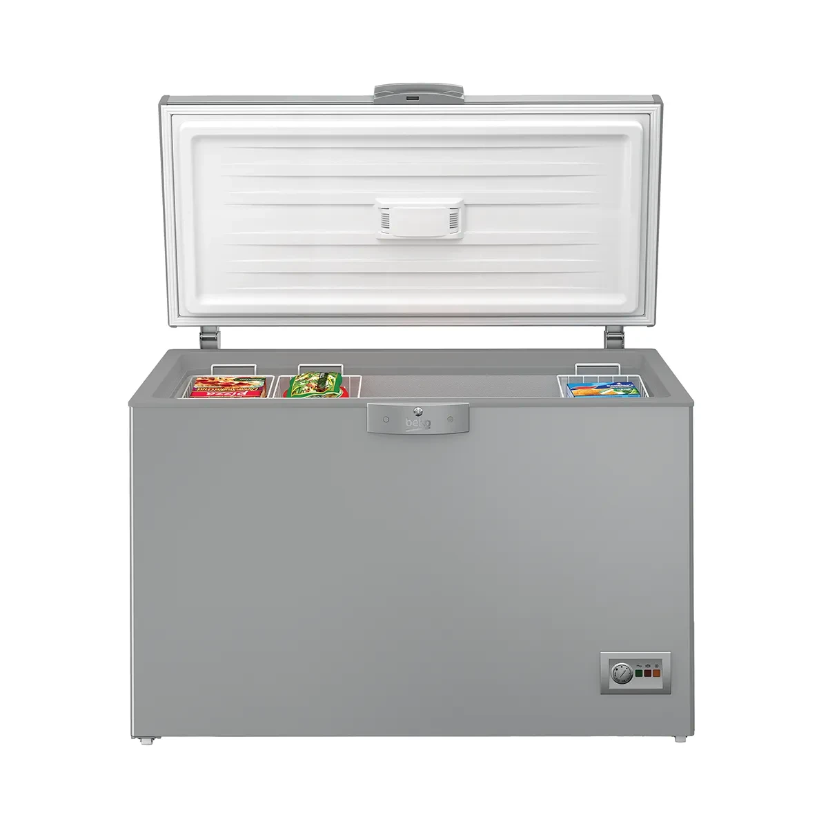 Beko Chest freezer 362 lt- net 362 lt - Silver