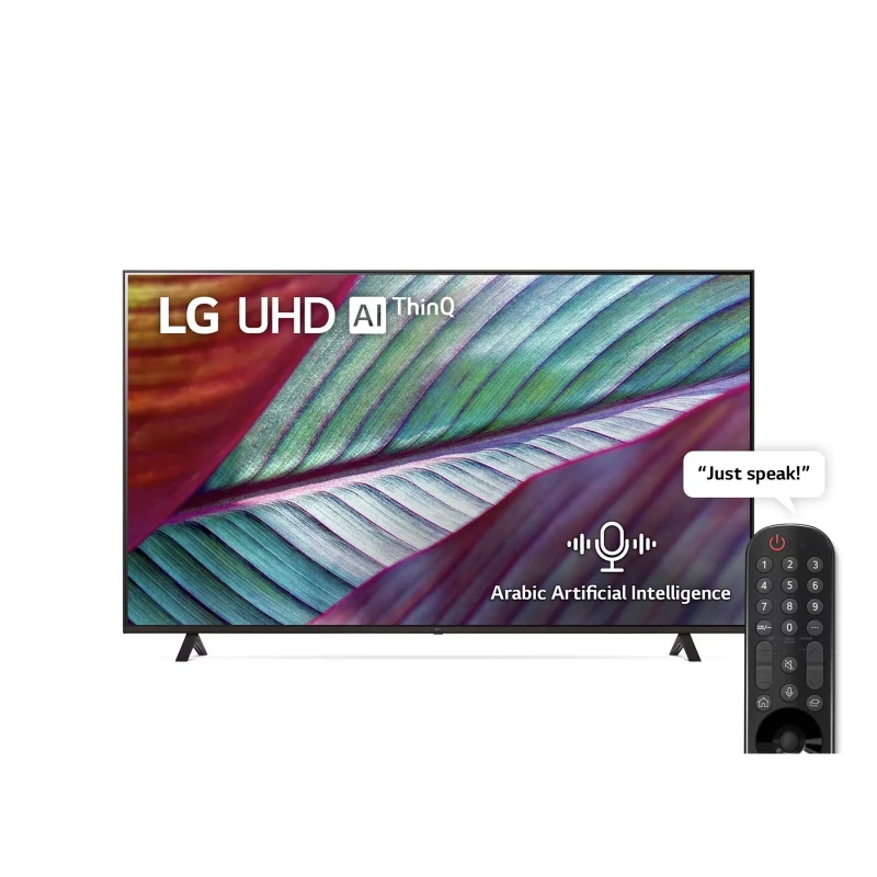 LG, UHD 4K TV, 65-inch UR78 series, WebOS Smart AI ThinQ, Magic Remote, 3 side cinema, HDR10, HLG, AI Sound (5.1ch), 2 Pole stand, 2023 New