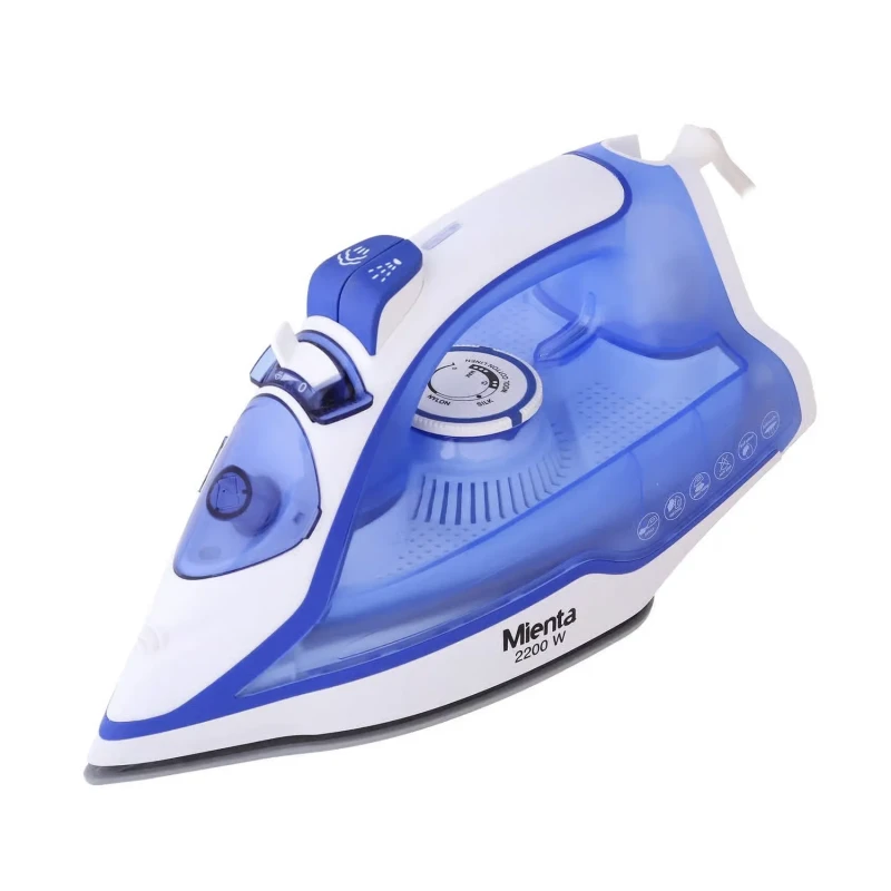 Mienta Ceramic Steam Iron, 2200 Watt, White and Blue - SI181438A